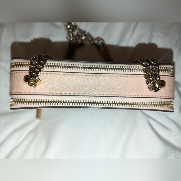 Kate Spade Connie Double Zip Chain Rosy Cheeks Leather Crossbody - Picture 10 of 11